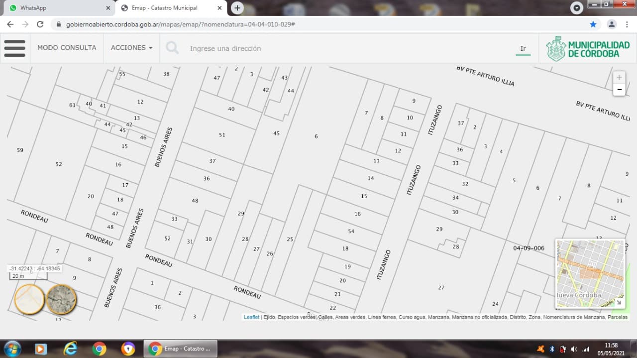 Venta LOTE para edificar en Barrio Nueva Córdoba, calle Ituzaingo - Imagen 1