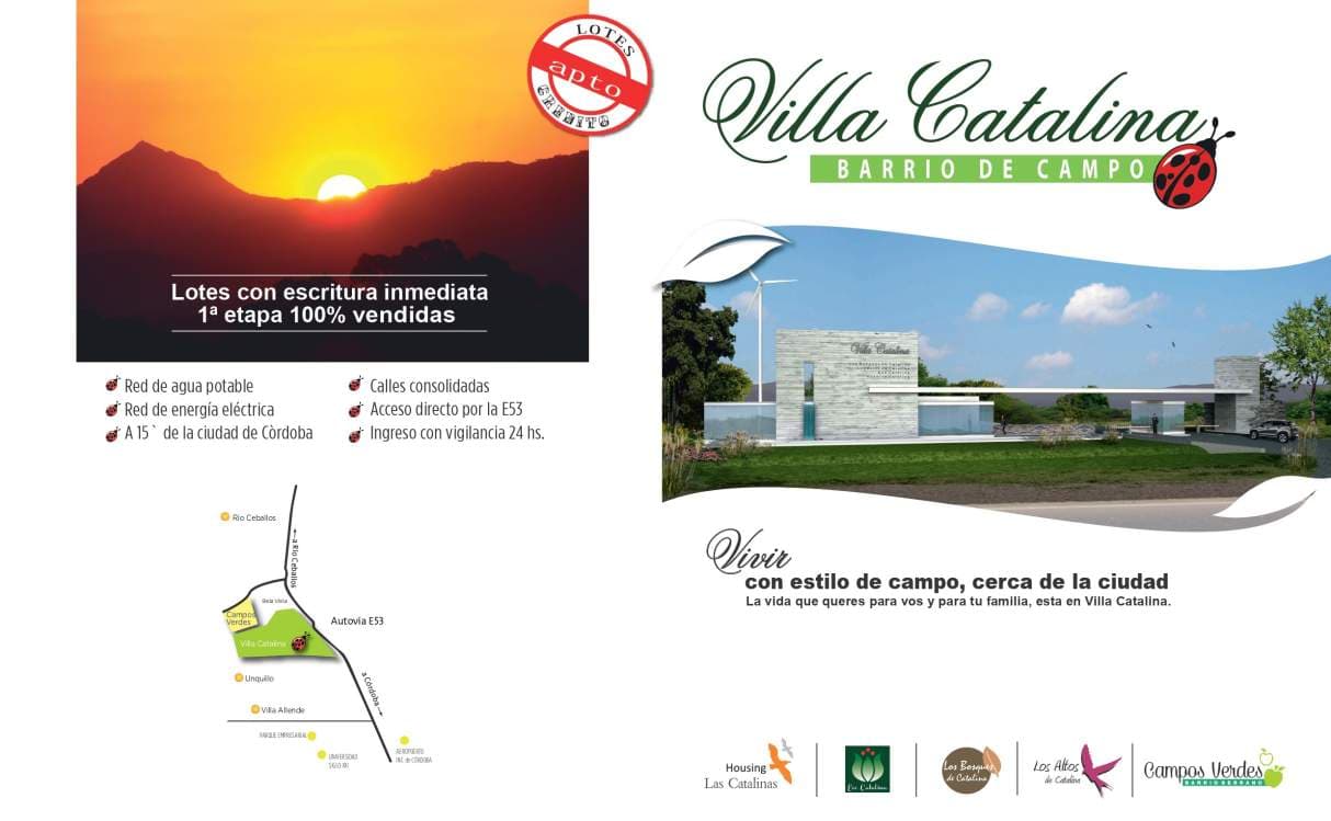 Venta LOTE en Barrio La Catalina, 1era Etapa, calle Av. Bodereau ID: 4126 - Imagen 1