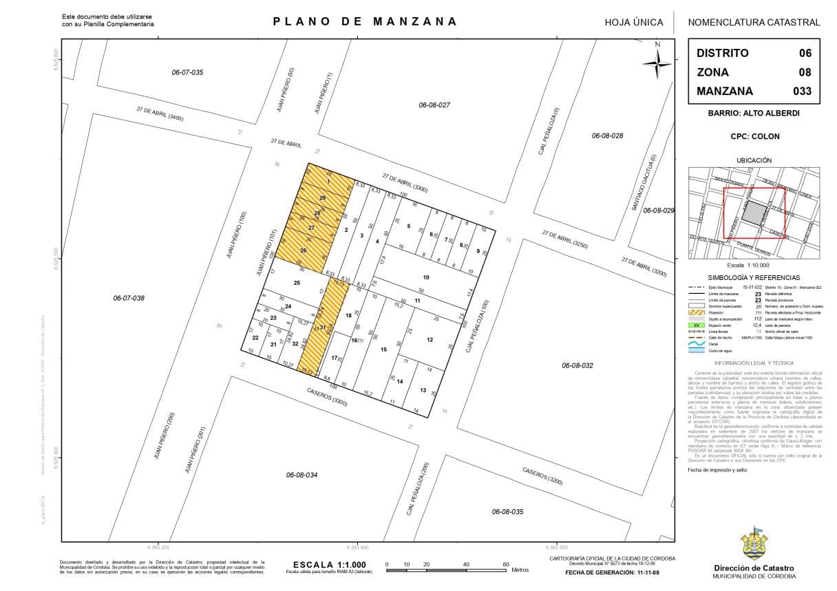 Venta TERRENO en Barrio Alto Alberdi, calle Juan Piñero - Imagen 1